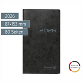 Taschenkalender Mod. 758 2026 | A6, Karton, schwarz